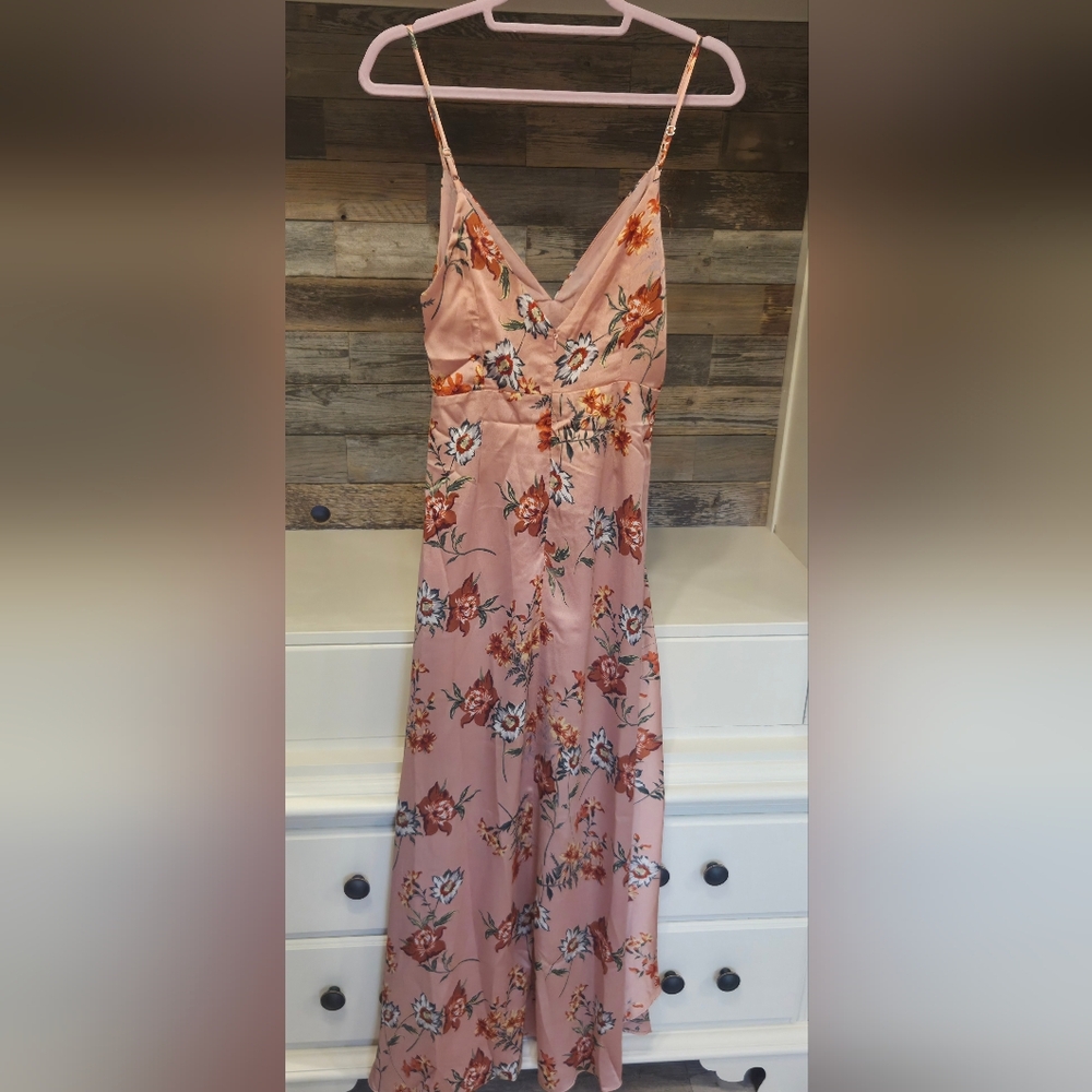 Lulus Floret Studios Mauve Floral Spaghetti Strap High- Low Sundress - Picture 10 of 10